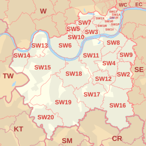 Southwest London map